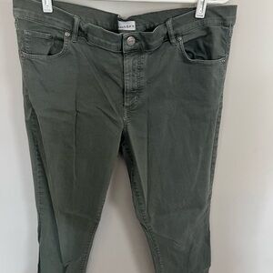 LOFT Women's Dark Green Skinny Jeans